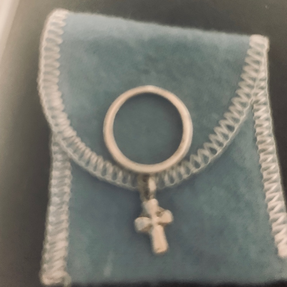 James Avery Celtic cross dangle ring